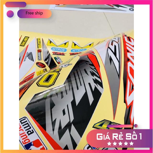 [FREE SHIP+ QUÀ TẶNG]  Tem rời Sonic 150 decal đế vàng  cao cấp