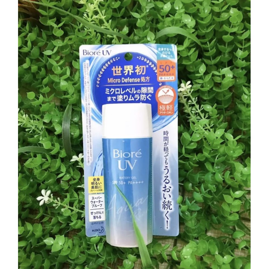 [CHÍNH HÃNG]  Kem chống nắng Biore UV Aqua dạng gel  90ML chai cứng mẫu mới  , chống nắng 50sps dưỡng ẩm trang điểm  nhẹ