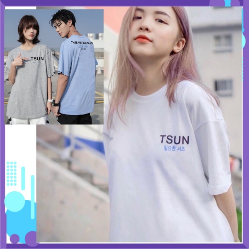 Áo thun ngắn tay -áo thun unisex- ÁO THUN form rộng in Tsun Est