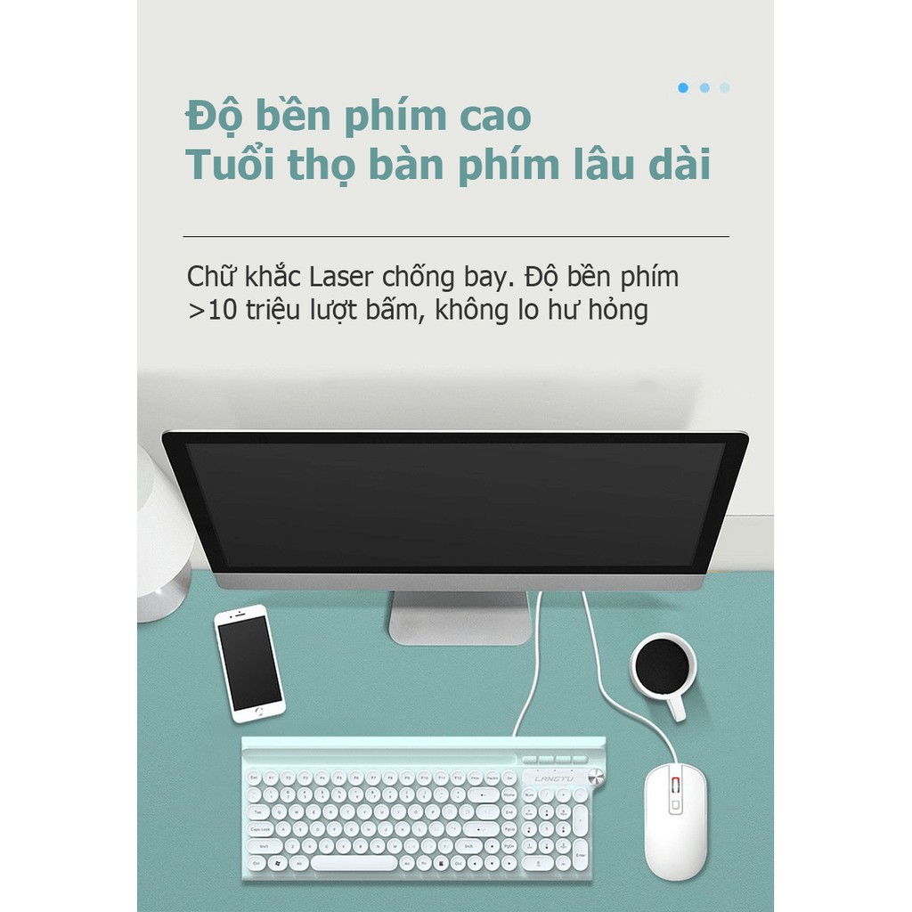 [Mã SKAMSALE03 giảm 10% đơn 200k] Bàn phím có dây LANGTU L3 với Nút Vặn Tăng Giảm Âm Lượng tiện lợi