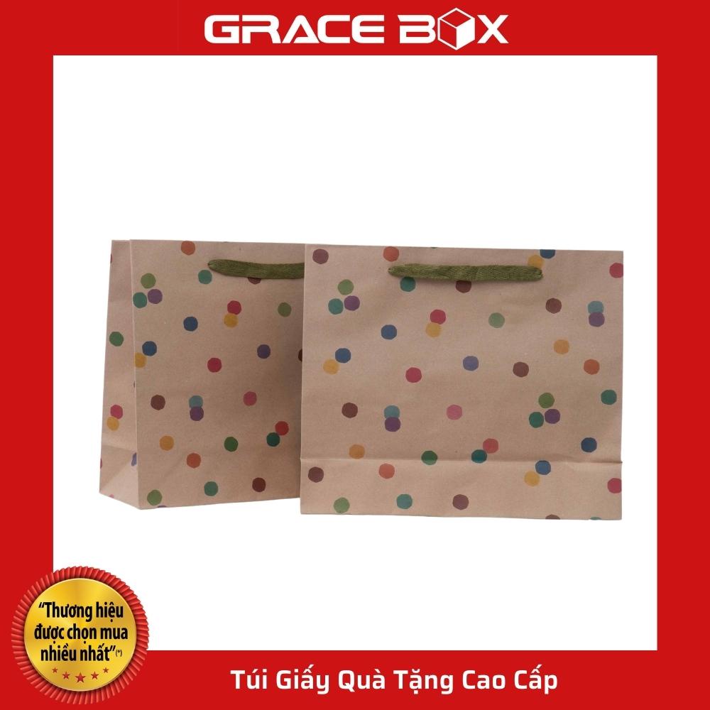 {Giá Sỉ} Túi Giấy Kraft Quà Tặng Chấm Bi Đủ Sắc - Siêu Thị Bao Bì Grace Box