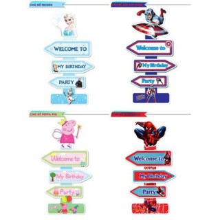 Cây welcome trang trí bàn tiệc sinh nhật (nhiều chủ đề có sẵn)