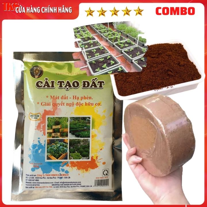 Men CẢI TẠO ĐẤT Và XƠ DỪA Bánh Lớn Đã Xử  Lý Vi Sinh: Trồng Rau Sạch, Ươm Cây Giống