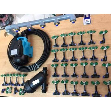 Bộ phun sương tưới lan tự động, tưới cây, tưới rau 35 béc dùng cho vườn từ 30-50m2