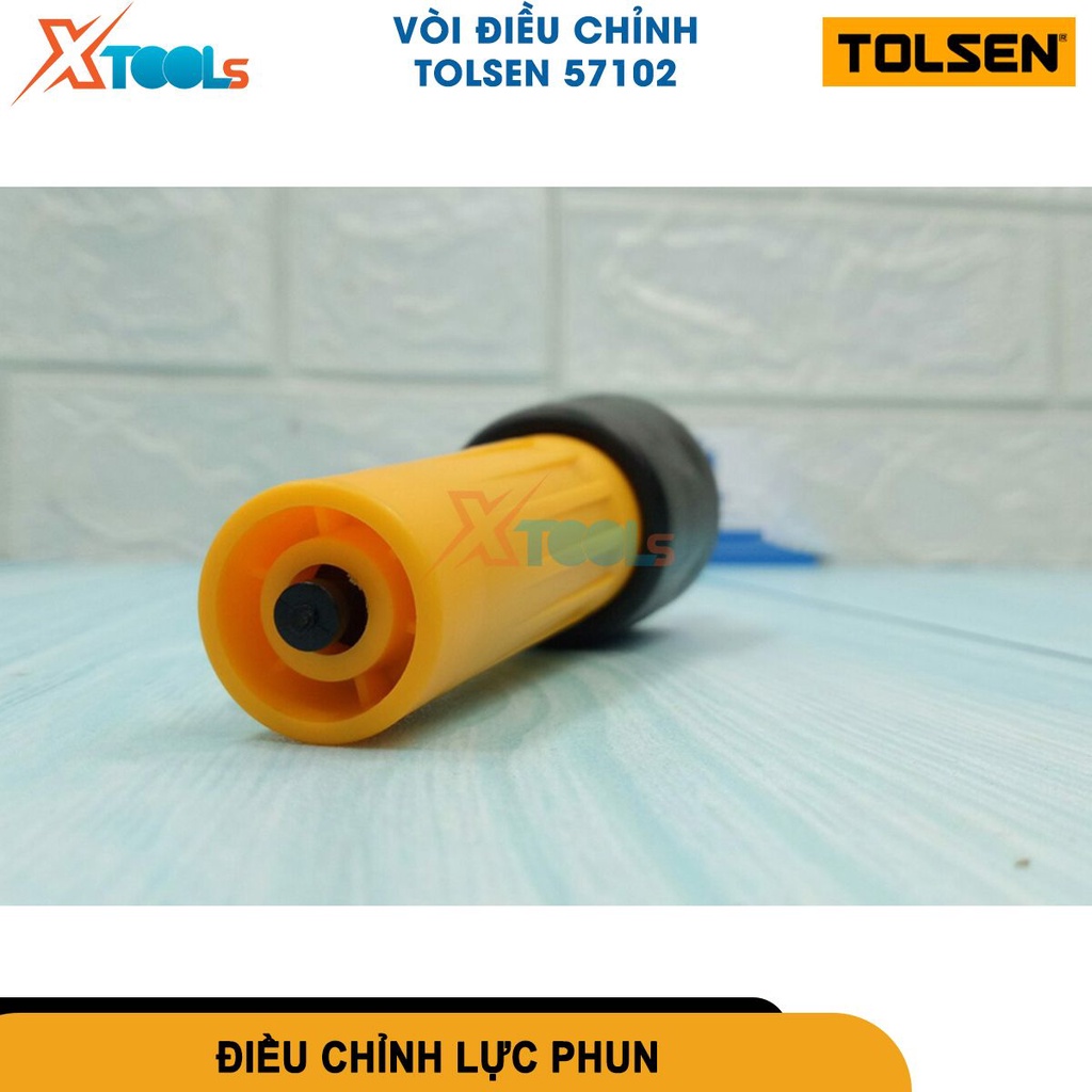 Đầu phun tưới nước TOLSEN 57102 Đầu phun nước khớp nối 16mm bộ chuyển đổi kết nối nhanh chất liệu ABS[CHÍNH HÃNG][XTOOLS