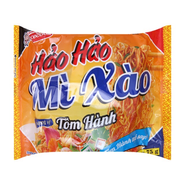 Combo 30 gói Mì xào khô Hảo Hảo hương vị Mì xào tôm hành gói 75g