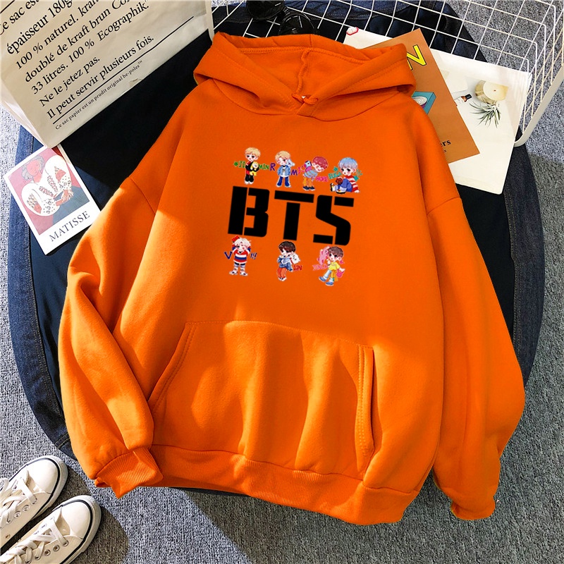 Áo Hoodie Dáng Rộng In Hình Anime Bằng Vải Nhung Thời Trang Cho Nữ