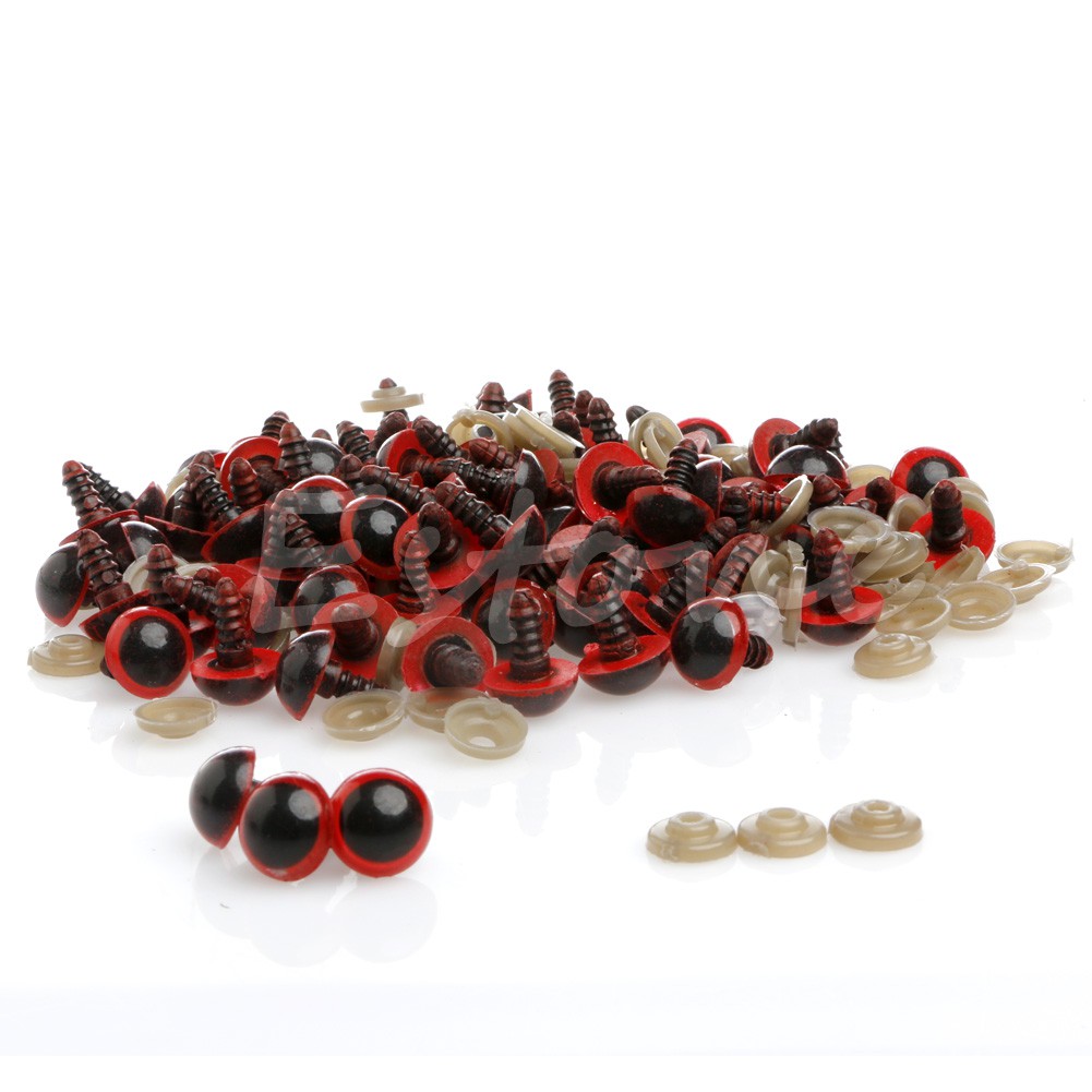 Hộp 100 Mắt Nhựa 16mm Gắn Thú Nhồi Bông Tiện Lợi