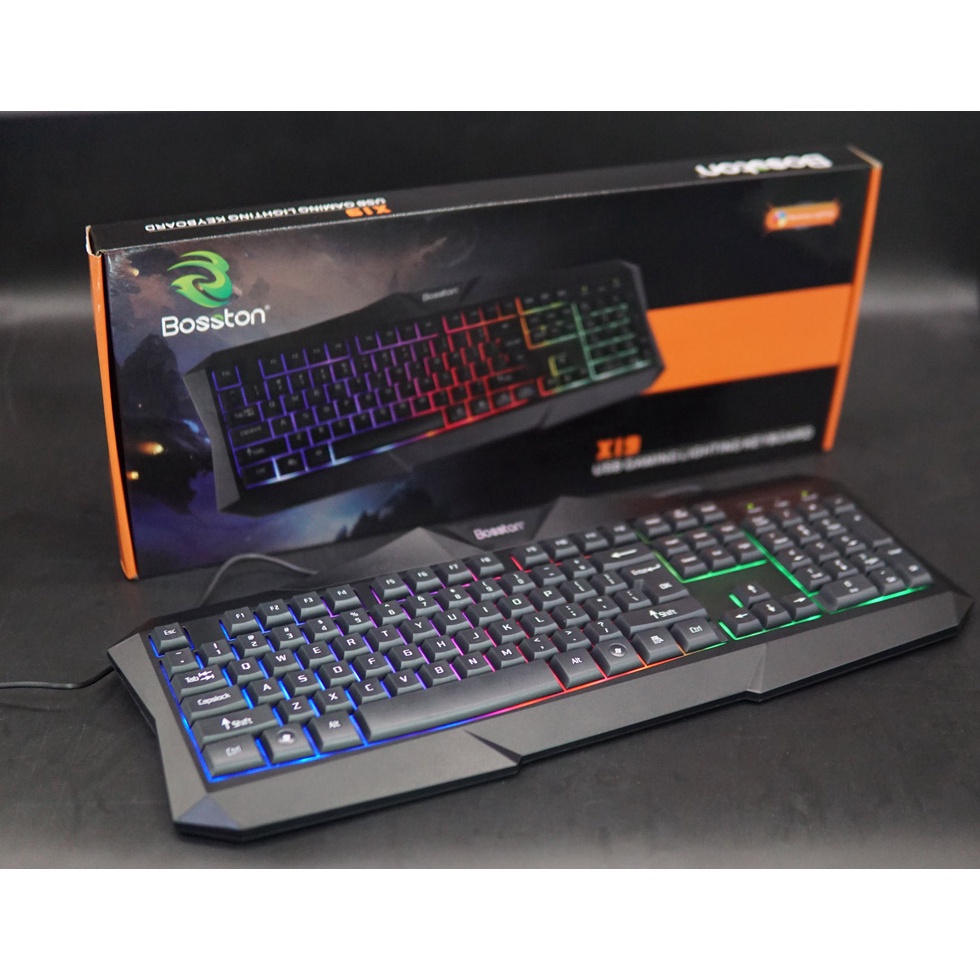 Bàn phím GIẢ CƠ Game Led 7 màu Bosston X19