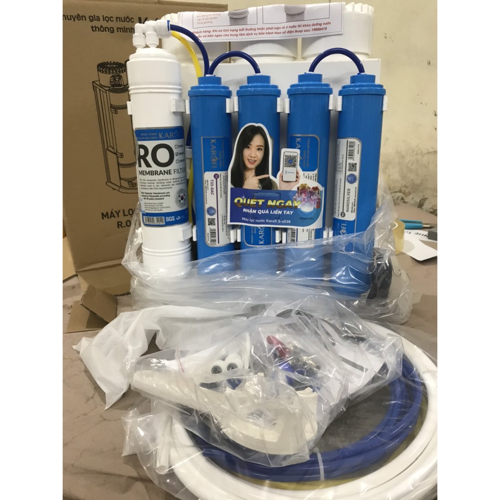 MÁY LỌC NƯỚC RO KAROFI SLIM S-S038