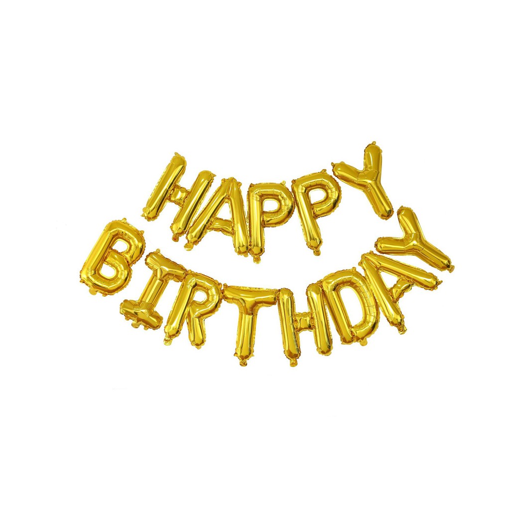 Bộ bóng bay chữ Happy Birthday trang trí sinh nhật, bong bóng decor tiệc sinh nhật xinh xắn cho bé