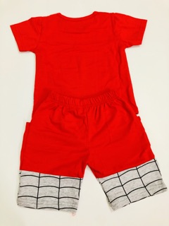 Bộ thun Spider Man - màu đỏ ( size 1-8)