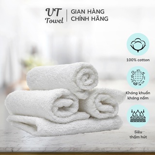 Khăn Tắm Trắng Cotton Xuất Dư Kt 70x140cm Dày Dặn Gấp Thiên Nga Rất Đẹp Khách Sạn 156.Tam trang