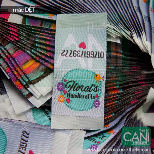 500c/size Mác dệt theo yêu cầu - Mác quần áo tem nhãn CANI