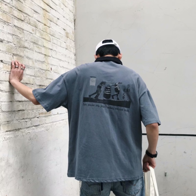 polo nam bông áo thun nam unisex from rộng áo phông nam thời trang áo polo phong cách Hàn Quốc áo thun kiểu nữ tiếng Nhật áo thun có cổ nữ