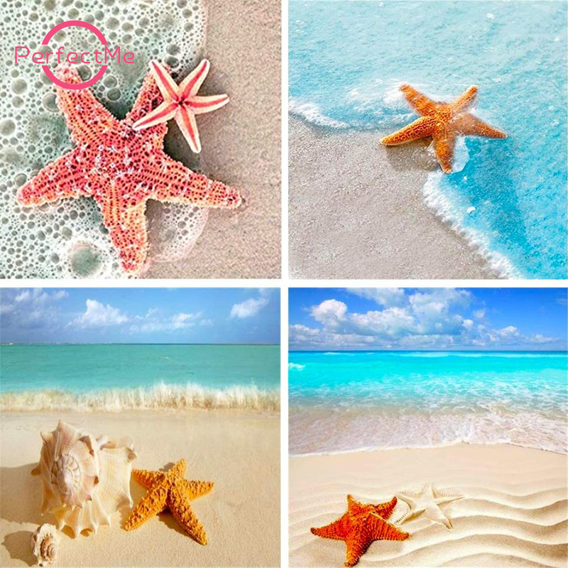 Bộ Tranh Đính Đá 5D Tự Làm 30 x 30 CM 4 Họa Tiết Trang Trí Nhà Cửa