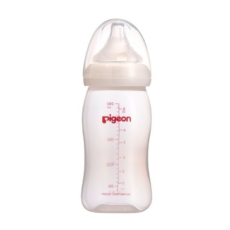 [ĐỦ SIZE] Bình Sữa Pigeon Cổ Rộng PP Plus 160ML/260ML