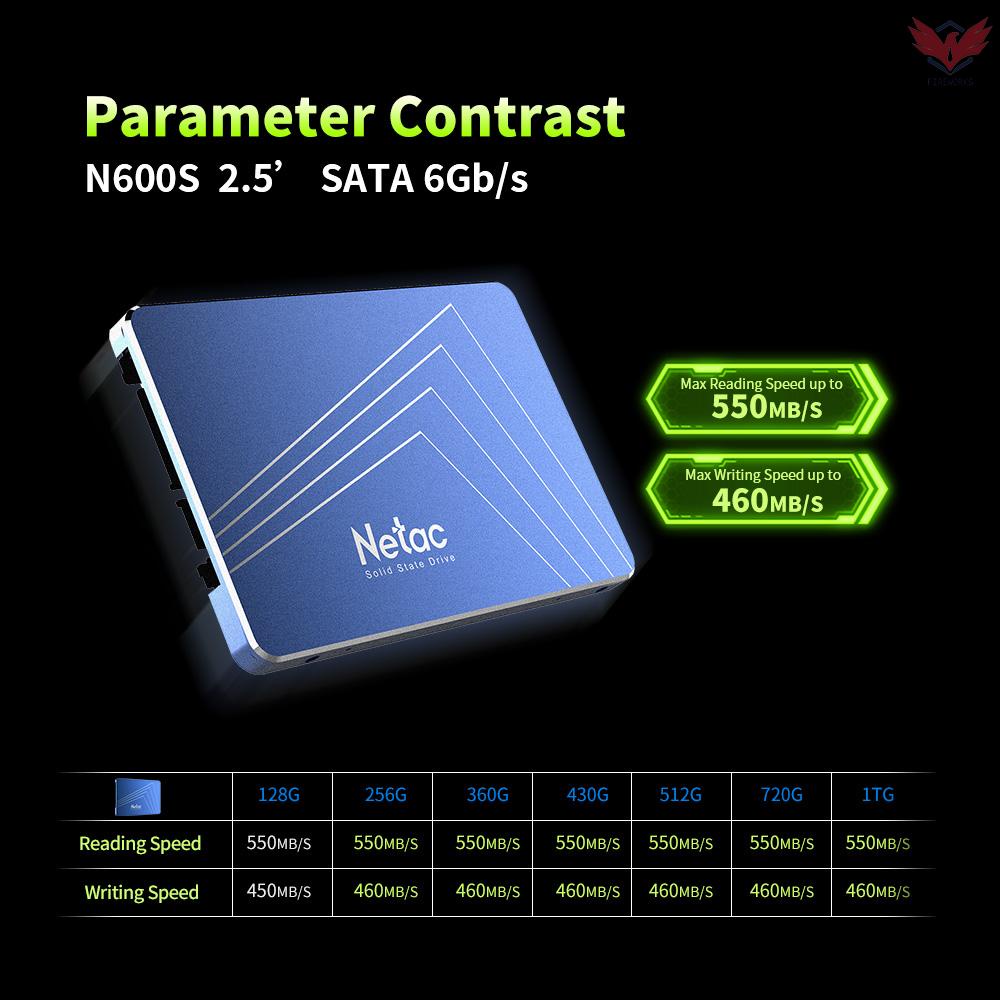 Ổ Đĩa Cứng Fir Netac N600S 128gb Ssd 2.5inch Sata Iii Hdd Sata6Gb / S Tlc Nand Cho Laptop Pc 500 / 400 Mb | BigBuy360 - bigbuy360.vn
