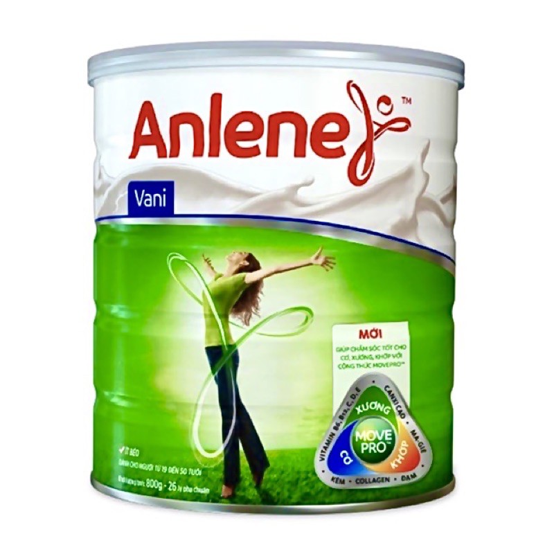 Sữa bột Anlene lon 800g Dành cho người từ 19 đến 45 tuổi