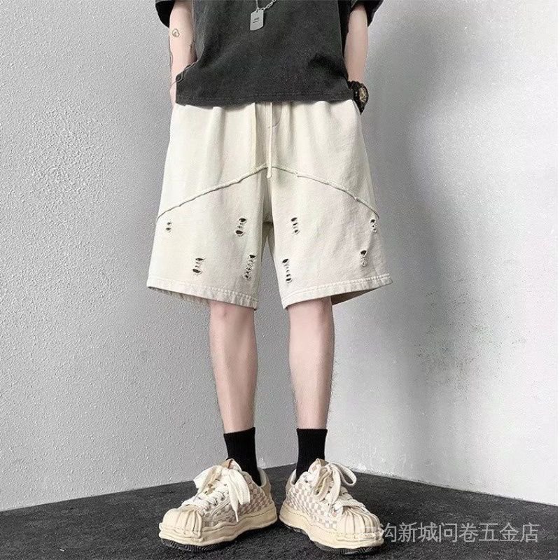Quần Short Thể Thao Phong Cách Đường Phố Retro Mỹ Mùa Hè Đơn Giản Dành Cho Nam