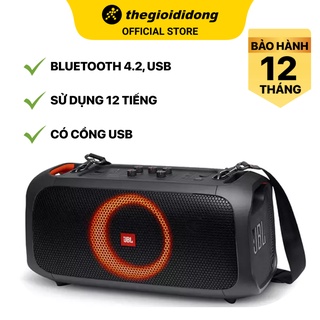 Loa jbl partybox on the go đen 100w chống nước ipx4 - chính hãng bh 12 tháng