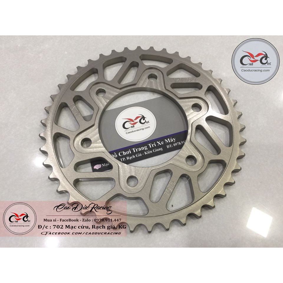 Đồ chơi xe Đĩa nhôm xi cứng độc quyền 7075 EX150 Màu xám xi măng