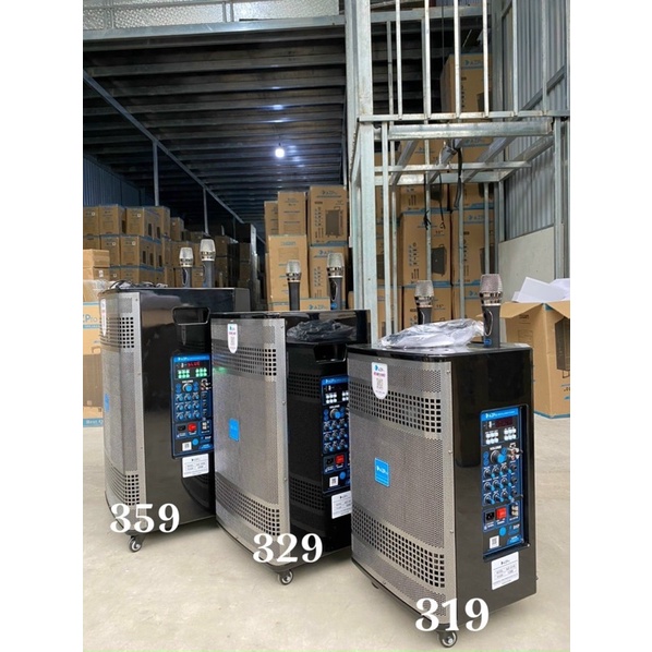 Loa Kéo Bluetooth Azpro AZ-359 Bass 4 Tấc-3 Đường Tiếng-Tặng Kèm 2 Micro