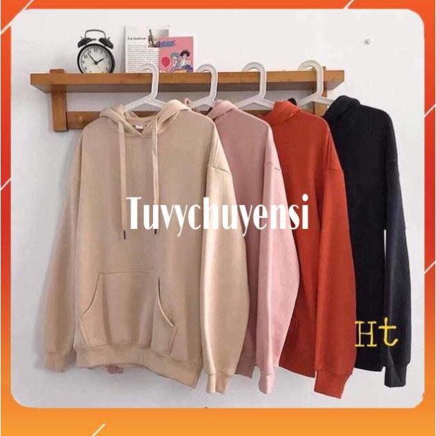 Áo hoodie nỉ trơn basic ❣ FREESHIP️ ❣️ áo nỉ bông ấm form rộng nam nữ mặc unisex mùa đông nhiều màu