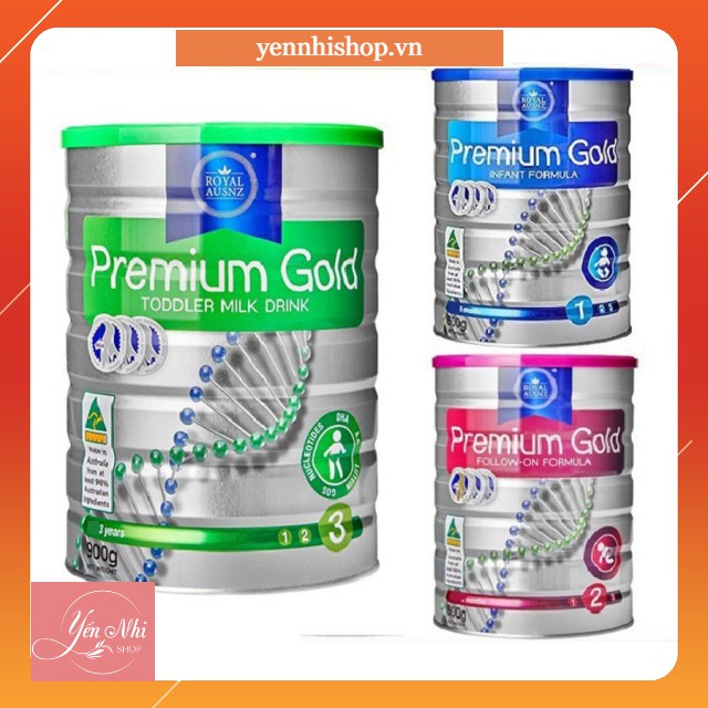 [CHÍNH HÃNG] Sữa Hoàng Gia úc Premium Gold Đủ Số 1-2-3 lon 900g.