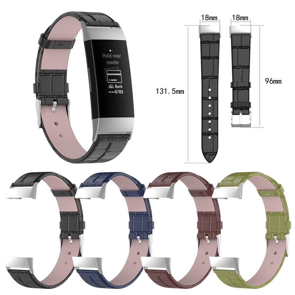 Dây đeo bằng da chất lượng cao cho đồng hồ thông minh fitbit charge 3