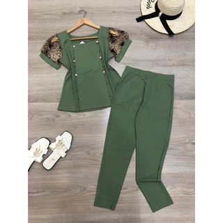 Bộ trung niên vải cotton mịn cao cấp
