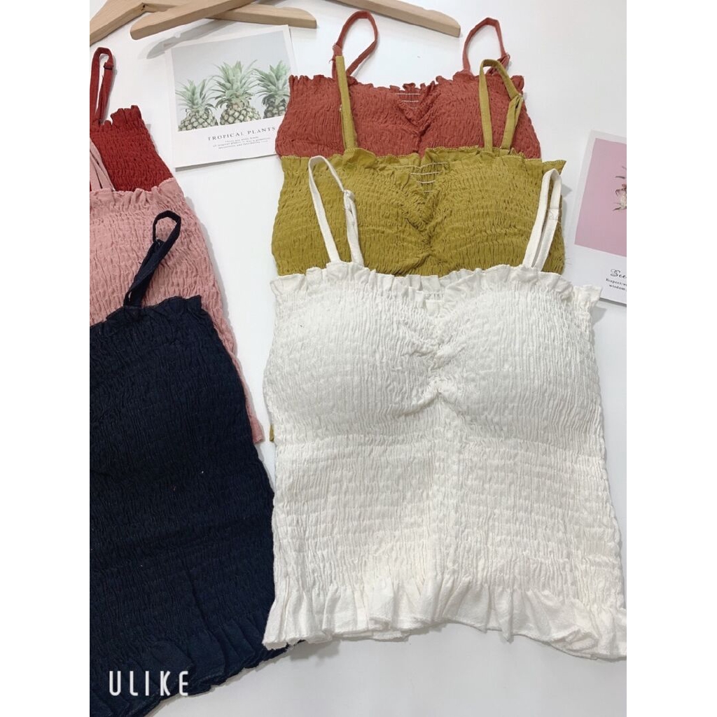 Áo 2 dây nhún cúp ngực Quảng Châu ( có đệm ) | BigBuy360 - bigbuy360.vn