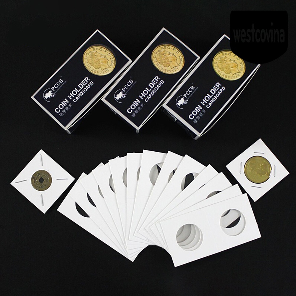 [Hot]☀ Bộ 100 Đế Giấy Các Tông Cho Đồng Xu 20.5 / 23 / 25 / 27.5 / 31.5 / 35mm