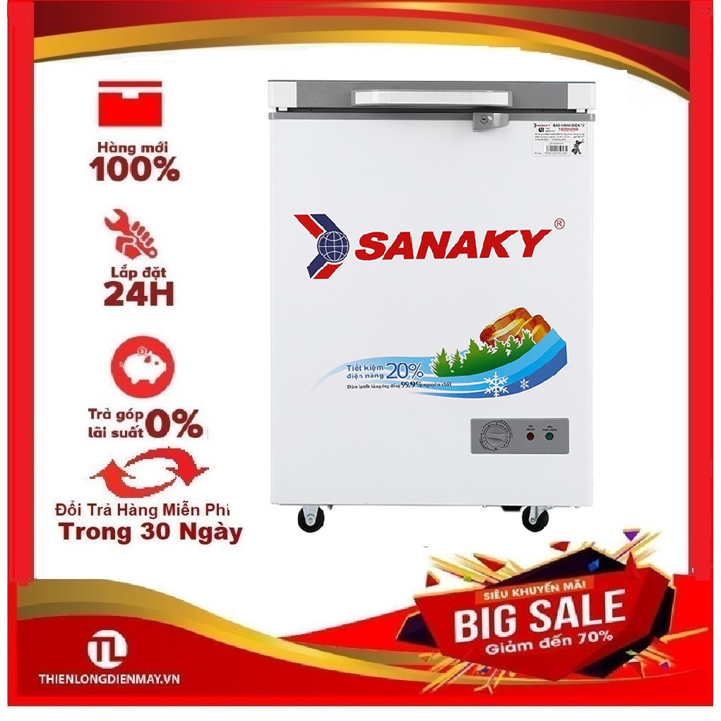 Tủ đông Sanaky 100 lít VH-1599HYK