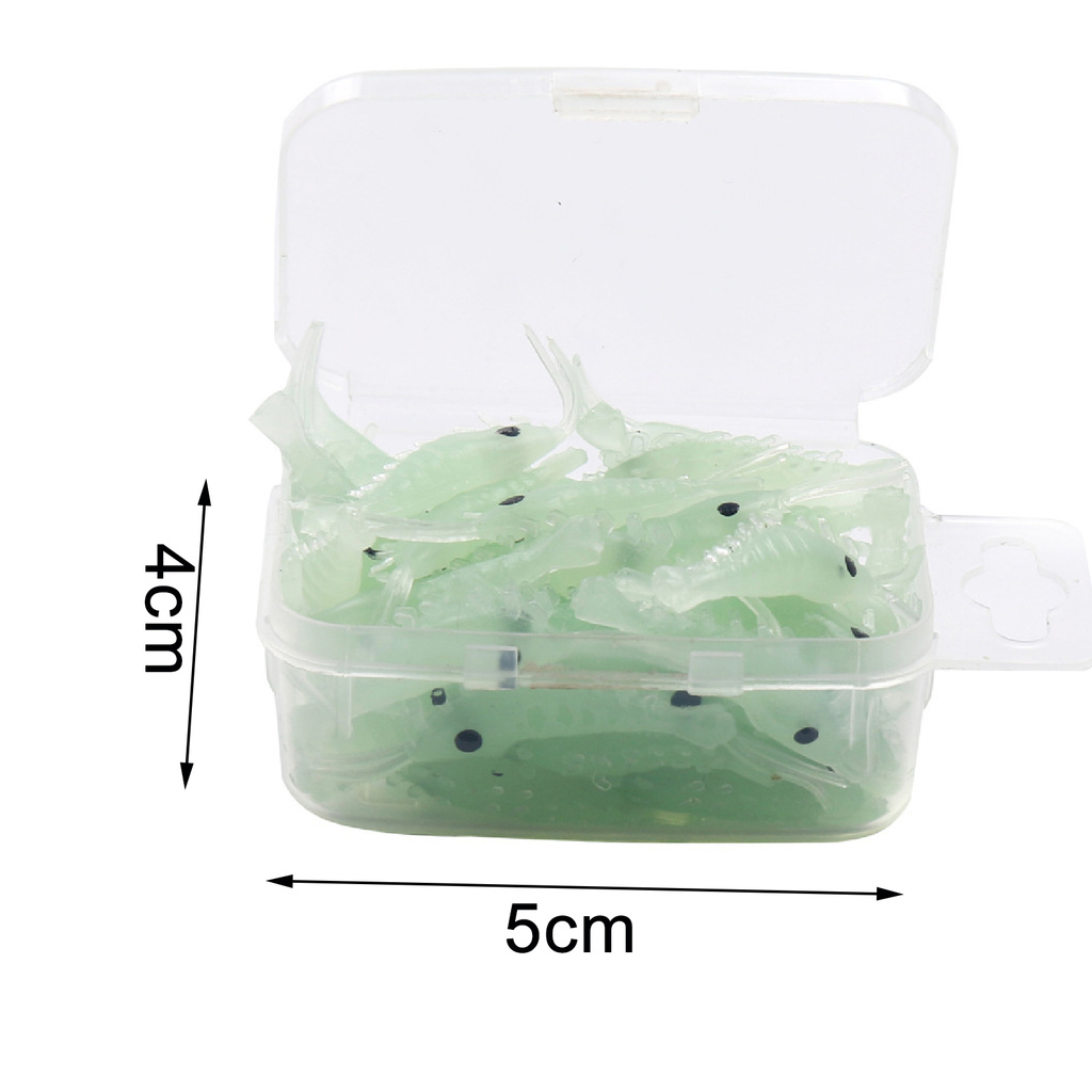 50 Mồi Tôm Giả Câu Cá Bằng Silicone