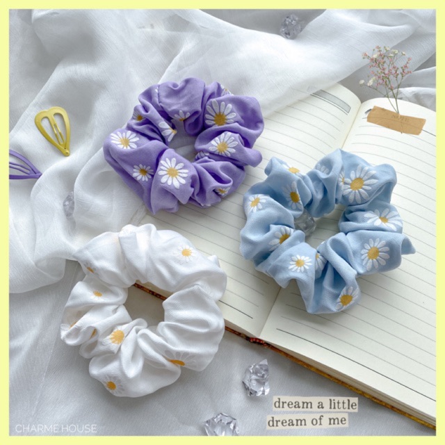 Dây cột tóc/ Scrunchies hoa cúc