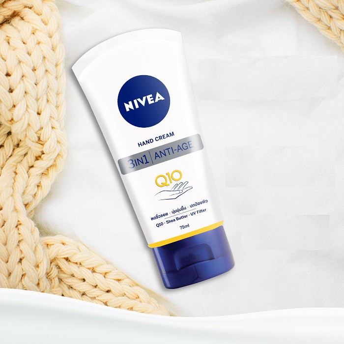 Kem dưỡng da tay Nivea Anti-AGE Q10 - Chống lão hoa - Chống nắng 75ml (Đức)