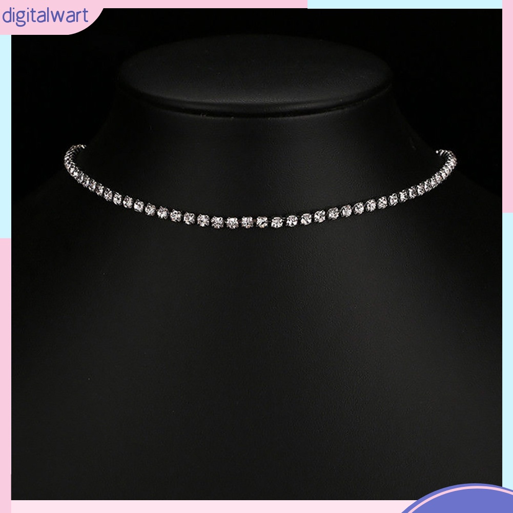 Vòng cổ choker đính đá quý nhân tạo lấp lánh sang trọng thời trang dành cho nữ