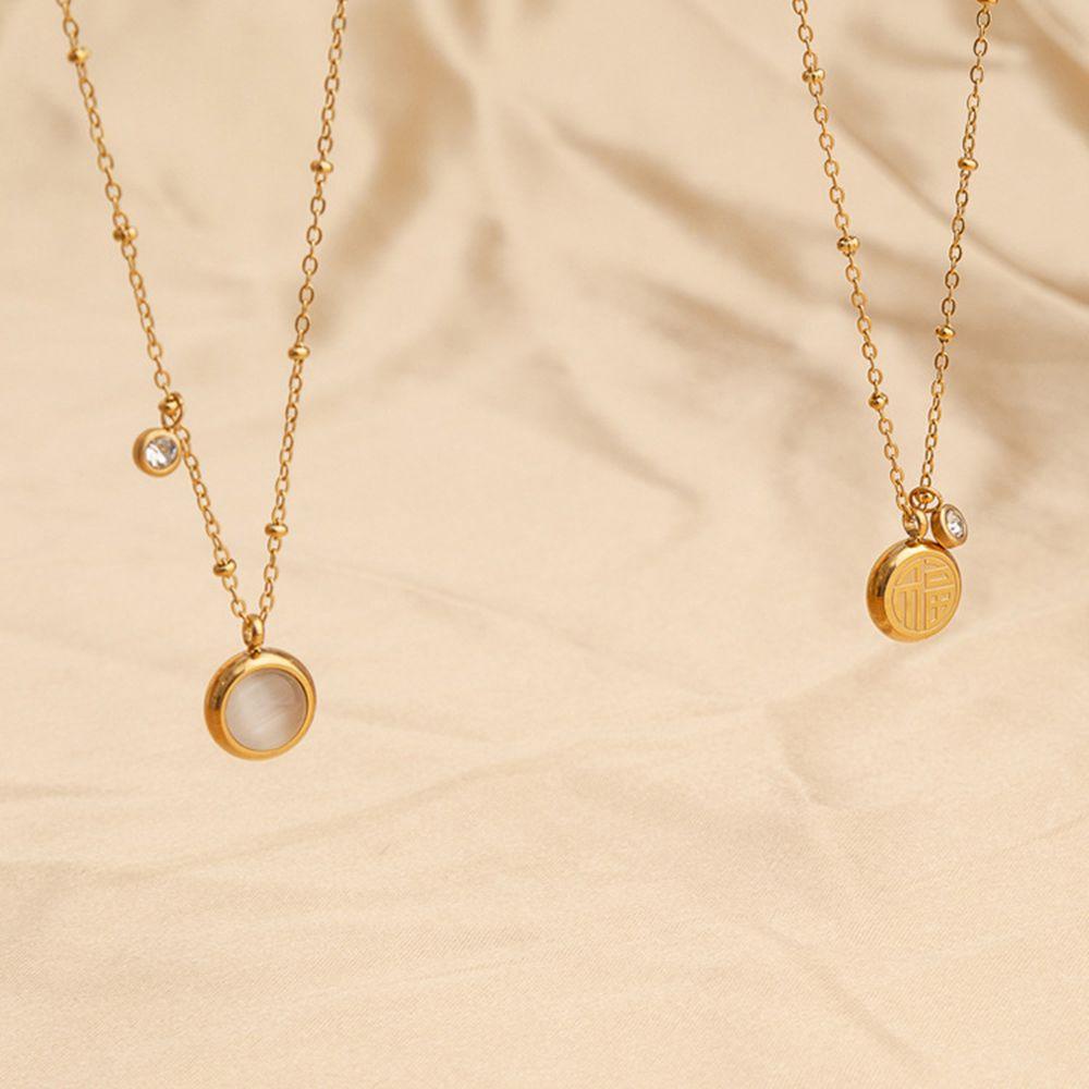VANES1 Vòng Cổ Choker Chất Liệu Thép Titan Phong Cách Cổ Điển Cho Nữ