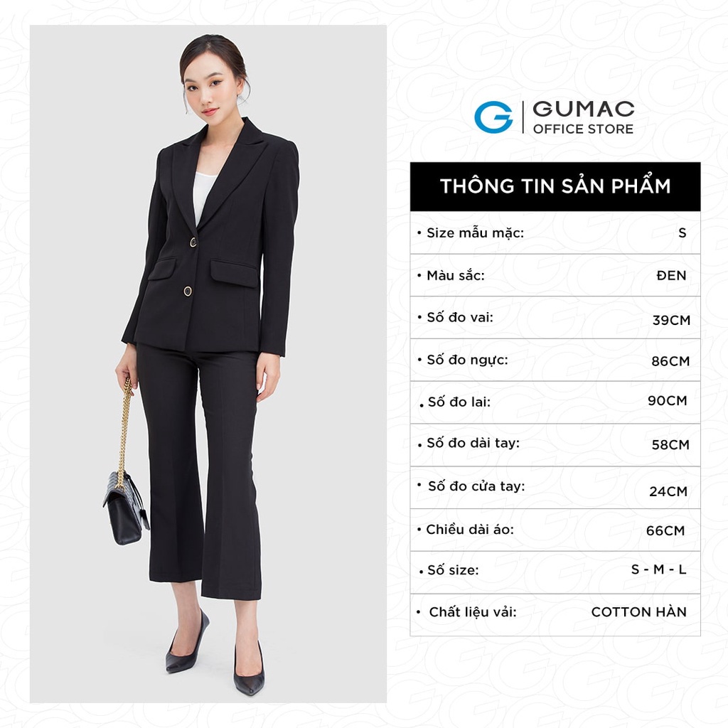 [Mã WABRGUM giảm 10% tối đa 30K đơn 99K] Áo vest Blazer AC05054 thời trang GUMAC | BigBuy360 - bigbuy360.vn