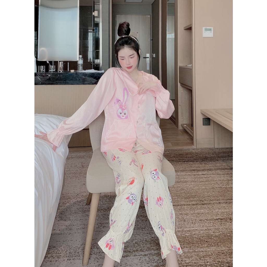 ĐỒ BỘ PYJAMA NỮ XƯỚC HÀNG THIẾT KẾ - ĐỒ BỘ MẶC NHÀ