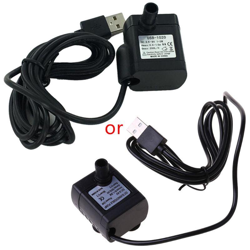 Máy bơm nước chìm mini USB 200L/H DC 3.5-9V 1-3W chuyên dụng cho bể cá