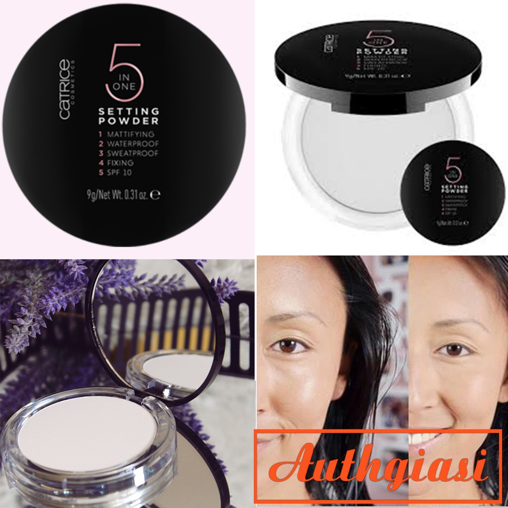 Phấn phủ nén Catrice Setting Powder Waterproof 5 trong 1 dùng cực thích