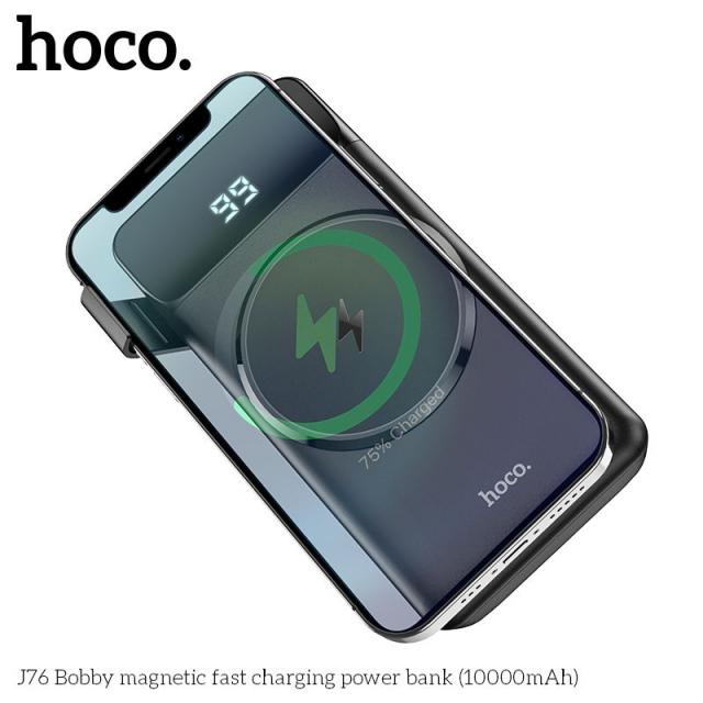 Pin sạc dự phòng kèm sạc không dây Hoco J76 sạc không dây Iphone đèn báo LED dung lượng 10000mAh hỗ trợ QC3.0 và PD20W