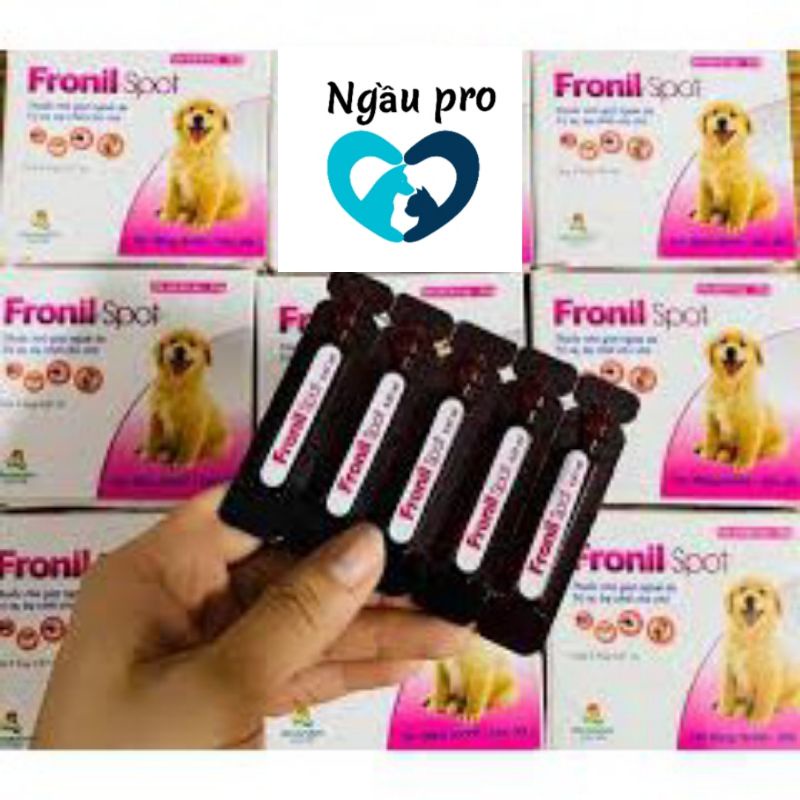 Nhỏ gáy FRONIL SPOT cho chó mèo trị ve rận bọ chét ký sinh trên da lông thú cảnh VEMEDIM ống 0.67ml