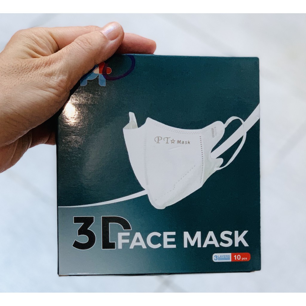 HỘP 10 CÁI KHẨU TRANG NGƯỜI LỚN 3D FACE MASK PHƯƠNG TUYẾN