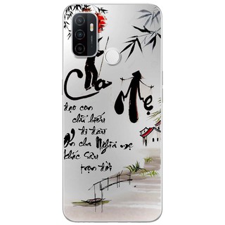 Ốp lưng Oppo A53 (2020), A73, A93 in hình Cha mẹ thư pháp