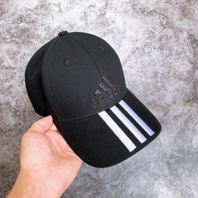 Nón adidas 3 sọc trắng