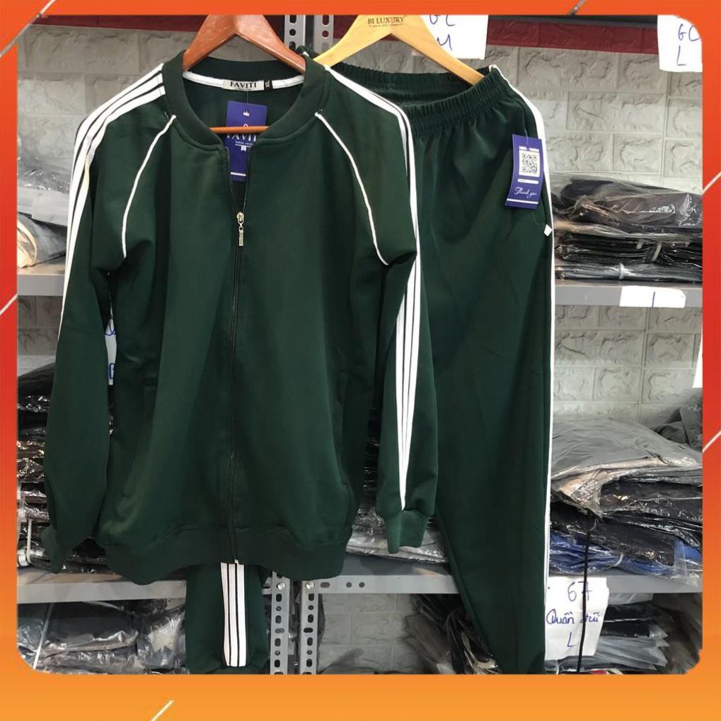 [Freeship] Đồ Bộ Quần Áo Thể Thao Nam Chất Thun Nỉ Kẻ Sọc Có Khóa Kéo Loại Dày Đẹp Mẫu Mới 2020 | BigBuy360 - bigbuy360.vn