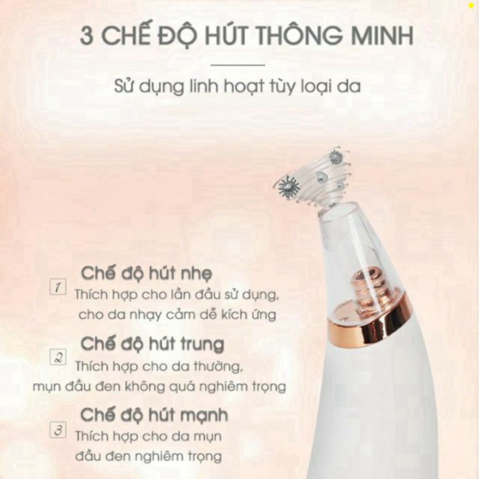 Máy Hút Mụn (CHÍNH HÃNG) BLACK HEAD Cầm Tay Mini Rung Siêu Âm An Toàn Cho Da Mặt Công Nghệ Thế Hệ Mới - giadung_tongkho_